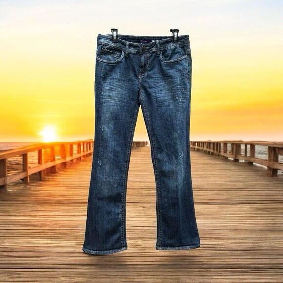 Vigoss The New York Boot Cut Jeans Mid Rise Flap Pocket Stretch Juniors 11-32x31 - Picture 1 of 13